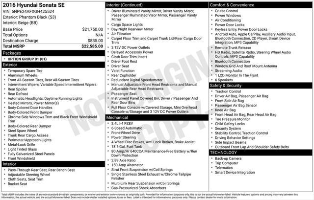 2016 Hyundai Sonata Base