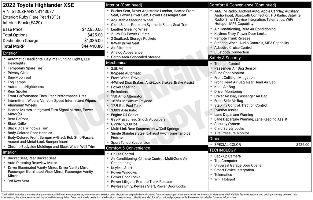 2022 Toyota Highlander XSE