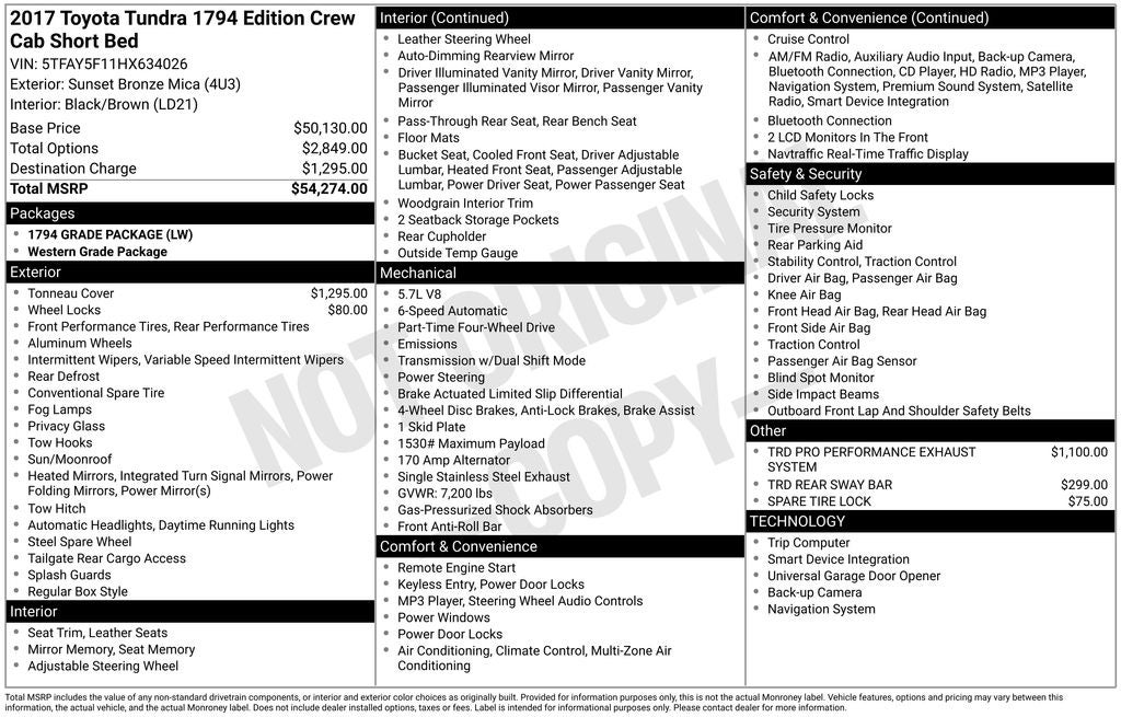 2017 Toyota Tundra 1794 CrewMax