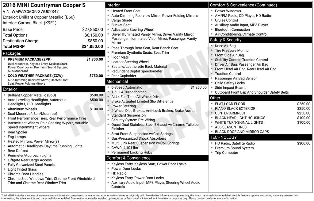 2016 MINI Countryman Base