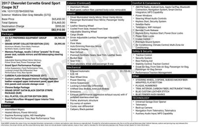 2017 Chevrolet Corvette Grand Sport Grand Sport 3LT