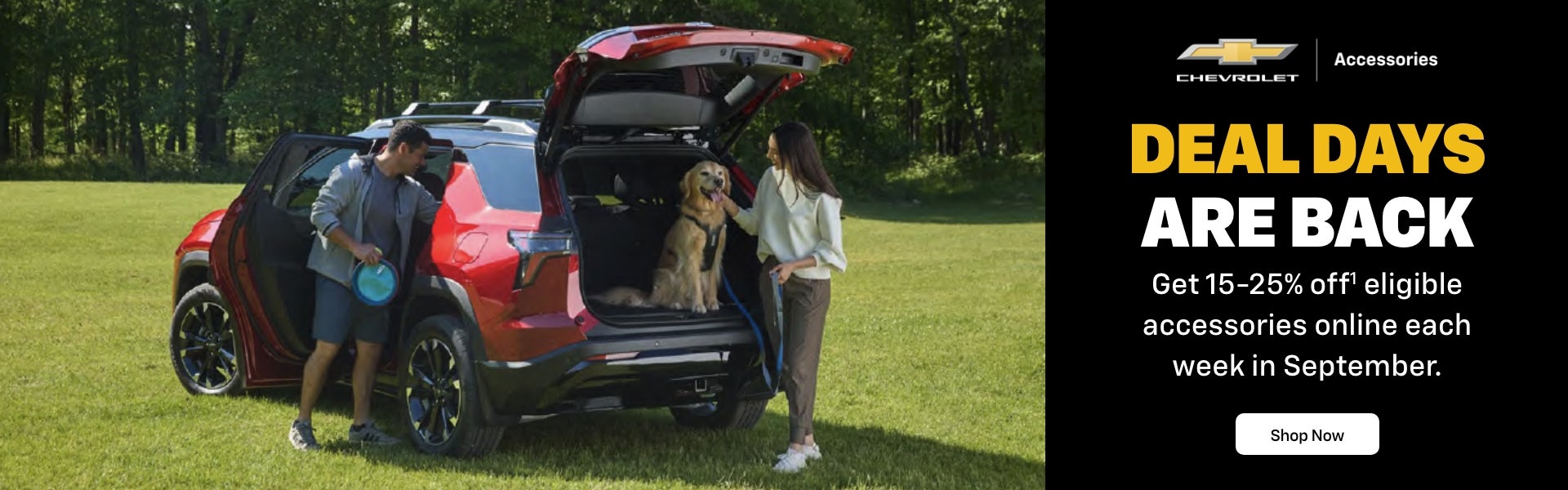 Chevrolet Accessories Discover new offers each week Get 15-25% off eligible accessories online ea...